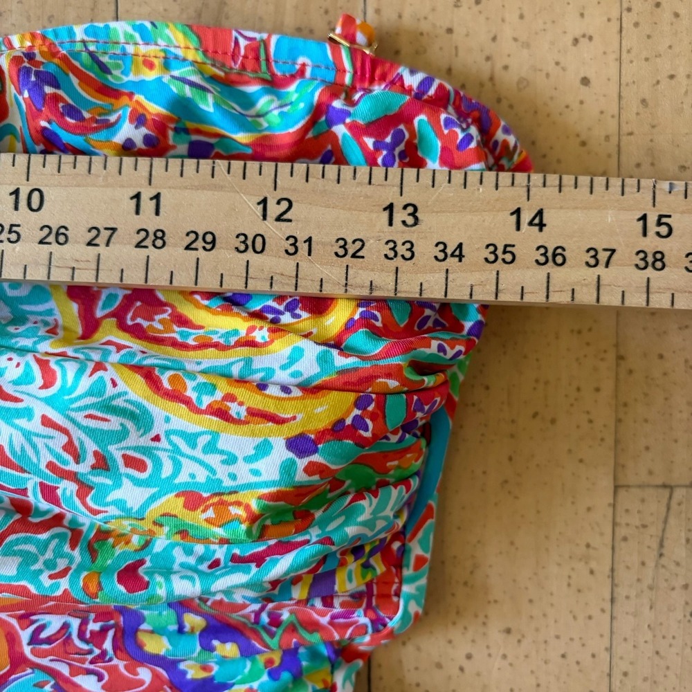 LAUREN Ralph one swim suit Tankini Top paisley Pads Women's Size 8 - Picture 12 of 13